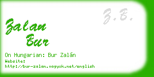 zalan bur business card